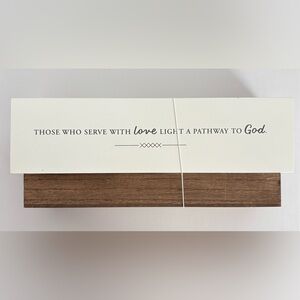 Wooden Tea Light Candle Holder with Inspirational Quotes